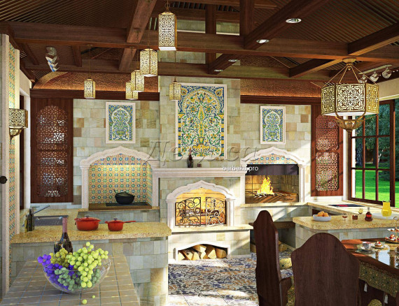 проект барбекю с казаном мангалом