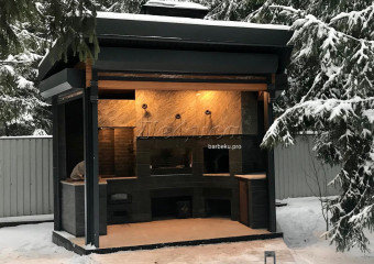 барбекю с навесом