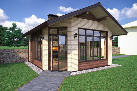 беседка с барбекю