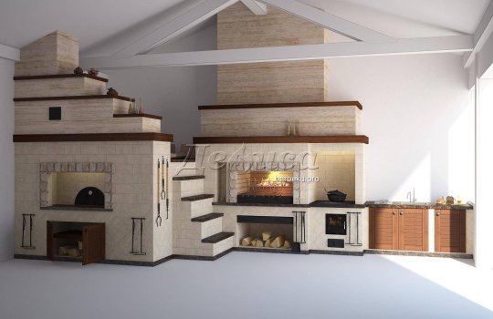 барбекю с лежанкой