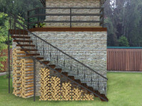 Камин из кирпича «Грин хилл»