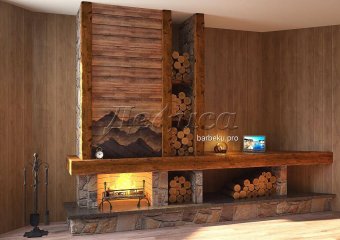 камин открытый