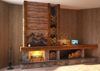 камин открытый