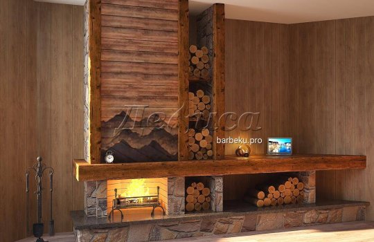 камин открытый