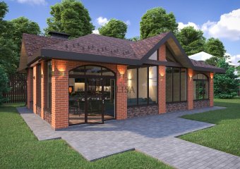 беседка с барбекю