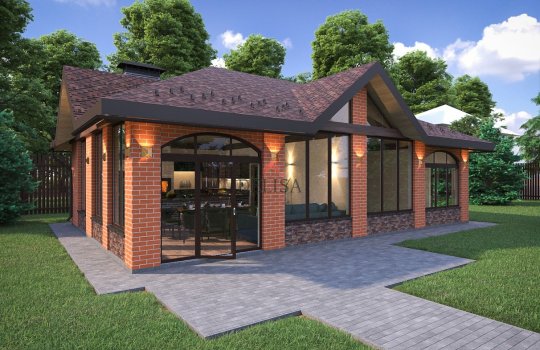 беседка с барбекю