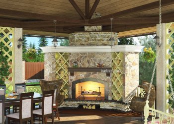 камин уличный