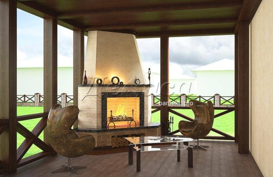 камин для беседки