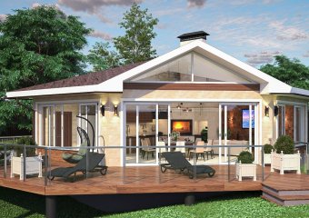 Беседка с барбекю