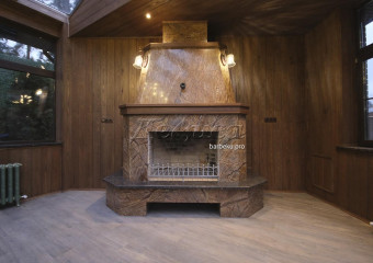 камин из кирпича