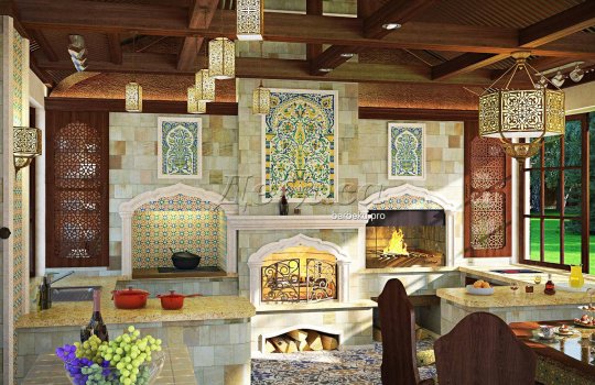 барбекю из кирпича