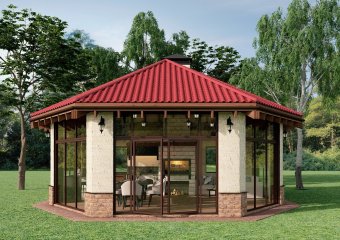 Беседка с барбекю Горетово
