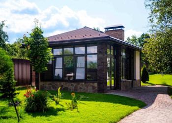 беседка с барбекю