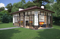 беседка с камином