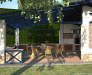 Беседка с барбекю «Довиль»
