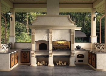 печной комплекс с мангалом и русской печкой