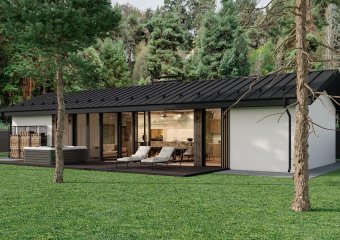 Беседка барбекю с баней