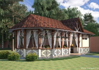 беседка с барбекю
