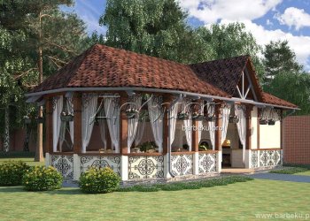 беседка с барбекю