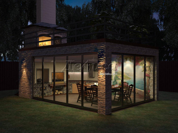 Камин из кирпича «Грин хилл»