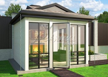 беседка с камином