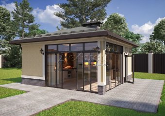 Беседка с барбекю «Петергоф»