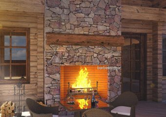 камин в стиле кантри