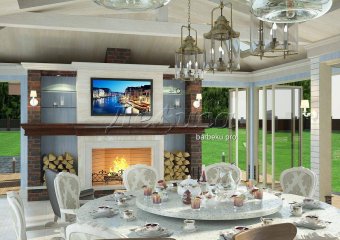 камин открытый