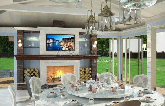 камин открытый