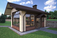 беседка с барбекю