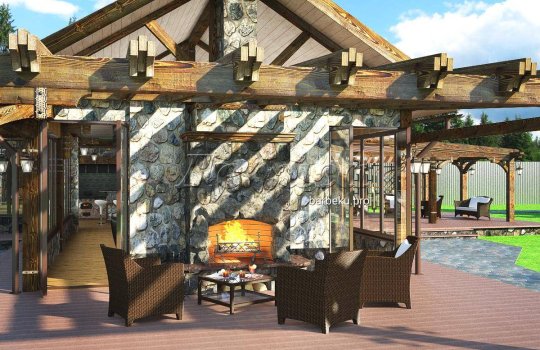 камин уличный